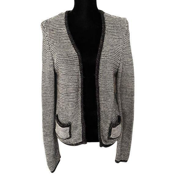 Romeo & Juliet Couture Sweaters - Romeo & Juliet Couture Tweed White Black Women's Size XL classic career neutral